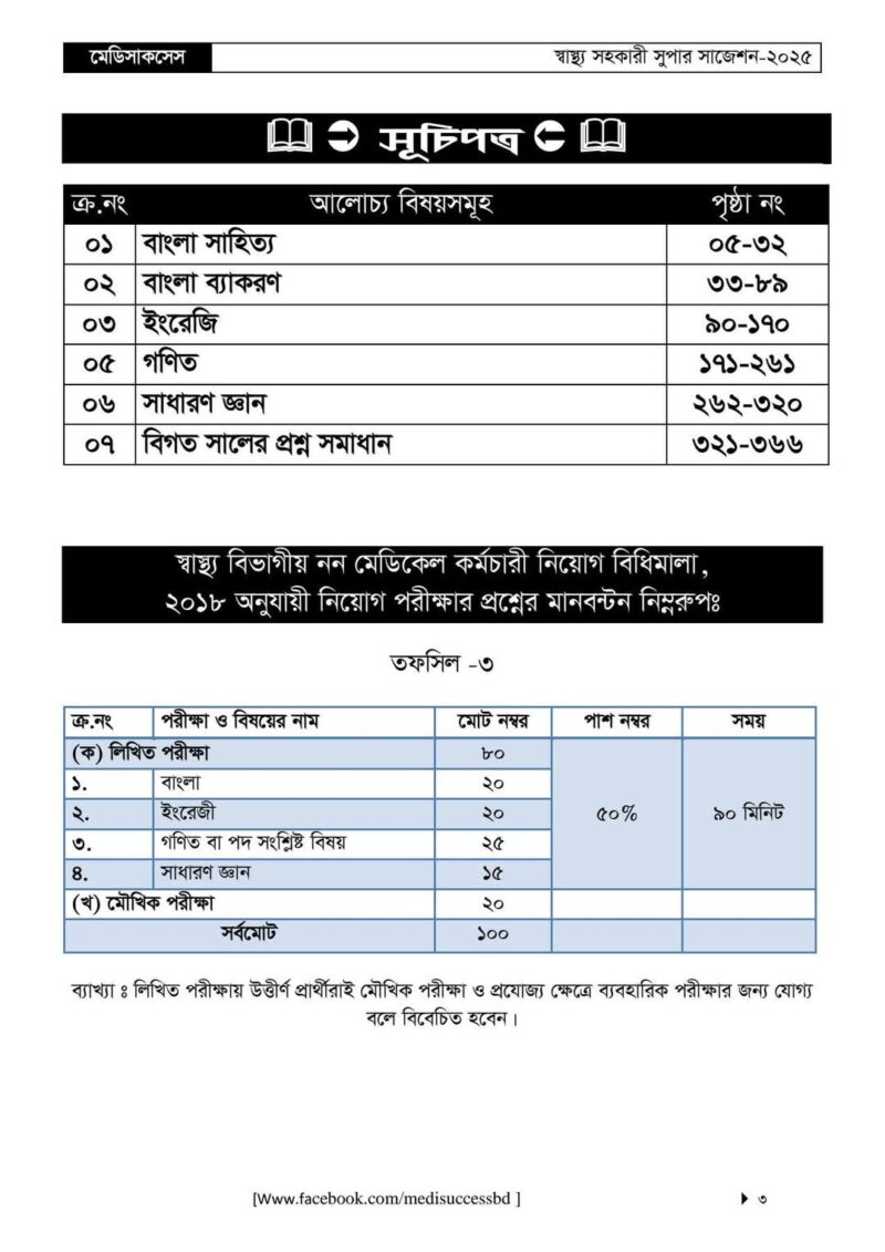 সিভিল সার্জনের কার্যালয় এর অধীনে স্বাস্থ্য সহকারী  নিয়োগ পরীক্ষার -সুপার সাজেশন - Image 3