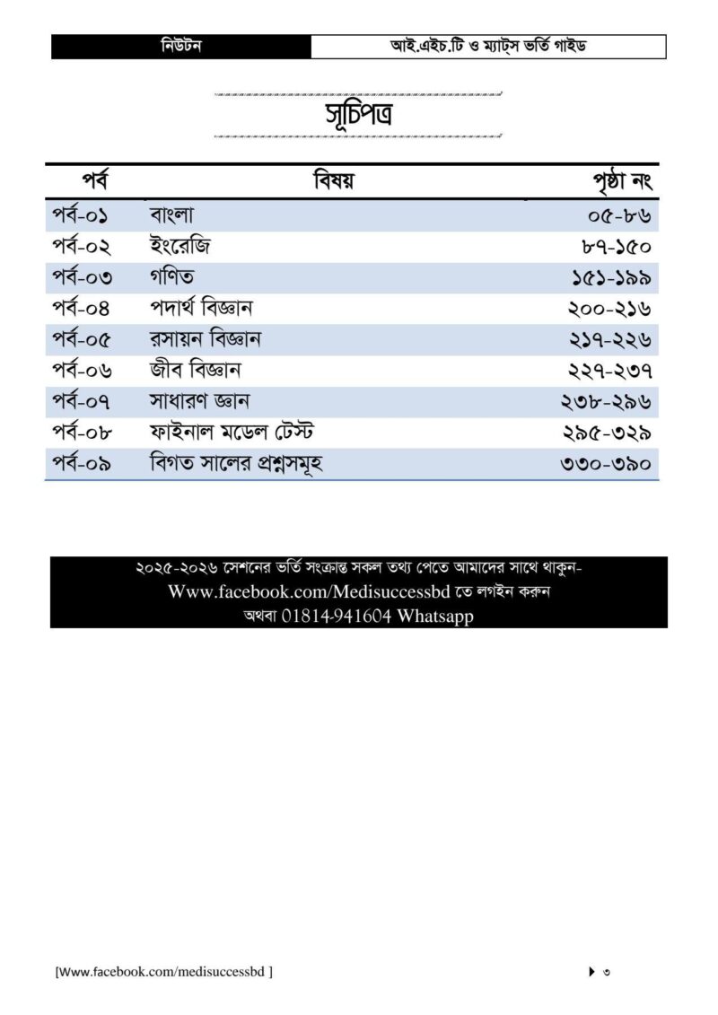 নিউটন IHT MATS ভর্তি গাইড - Image 3