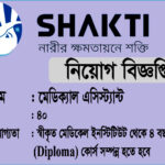 মেডিকেল অ্যাসিসটেন্ট ৪০টি শূন্য পদে, শক্তি ফাউন্ডেশন ফর ডিসএ্যাডভান্টেজড উইমেন (নারীর ক্ষমতায়নে শক্তি ফাউন্ডেশন) নিয়োগ বিজ্ঞপ্তি
